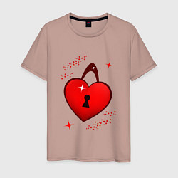 Мужская футболка Сердце замок