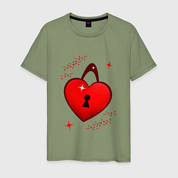 Мужская футболка Сердце замок