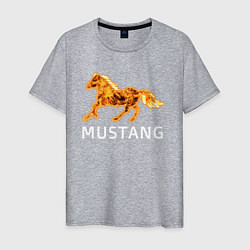 Футболка хлопковая мужская Mustang firely art, цвет: меланж