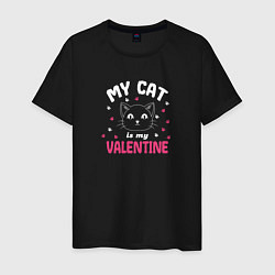 Мужская футболка My cat is my Valentine 2024