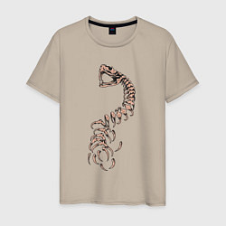 Мужская футболка Скелет змеи