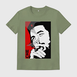 Футболка хлопковая мужская Эрнесто Че - Гевара, цвет: авокадо