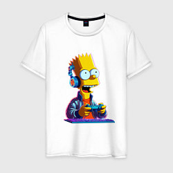 Мужская футболка Bart is an avid gamer