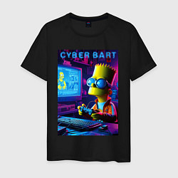 Мужская футболка Cyber Bart is an avid gamer