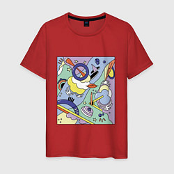 Мужская футболка Хаос красок и форм авангардизма