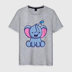 Мужская футболка Радостный слонёнок
