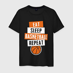 Мужская футболка Eat sleep basketball