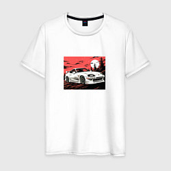 Мужская футболка Тойота Супра на закате