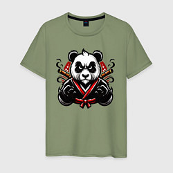 Мужская футболка Панда в кимоно