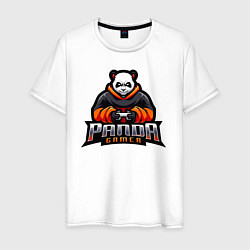 Мужская футболка Панда геймер с гейпадом