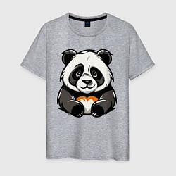 Мужская футболка Милая панда лежит