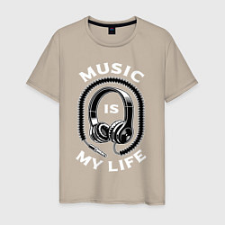 Мужская футболка Музыка is my life