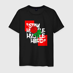 Мужская футболка Stay hustlin hard