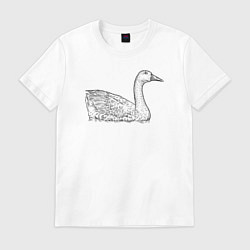 Мужская футболка Гусь плавает