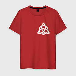 Мужская футболка Символ трикветр трилистник на груди