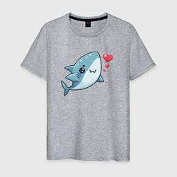 Мужская футболка Акула с сердечками