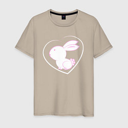 Мужская футболка Кролик в сердце