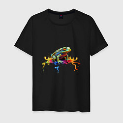 Мужская футболка Фрактальная лягушка