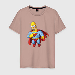 Мужская футболка Гомер супермен