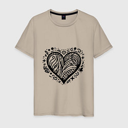 Мужская футболка Декоративная татуировка сердце