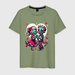 Мужская футболка Пара зомби - любовь