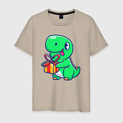 Мужская футболка Динозавр с подарком