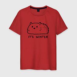 Мужская футболка Cat its winter