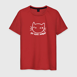 Мужская футболка So very angry cat