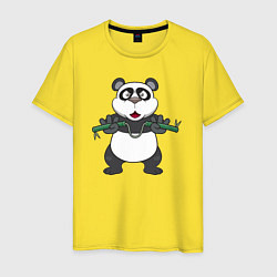 Мужская футболка Панда с нунчаками
