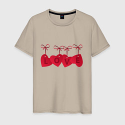 Мужская футболка Сердца на завязочках