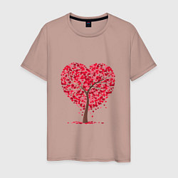 Мужская футболка Дерево из сердец