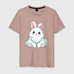 Мужская футболка Пушистый аниме кролик