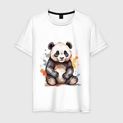 Мужская футболка Панда в кляксах
