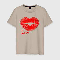 Мужская футболка Lips love