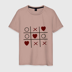 Мужская футболка Крестики-нолики-сердечки