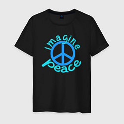 Мужская футболка Imagine peace