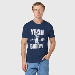 Футболка хлопковая мужская Yeah buddy - Ронни Коулман, цвет: тёмно-синий — фото 2