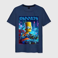 Мужская футболка Cyber Bart Simpson - esport