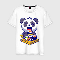 Мужская футболка Панда и суши