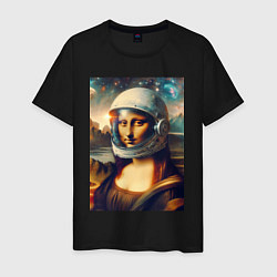 Мужская футболка Mona Lisa astronaut - neural network