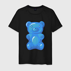 Мужская футболка Мармеладный синий медвежонок