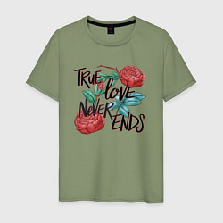 Мужская футболка True love never ends
