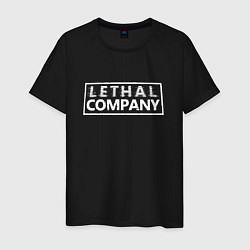 Футболка хлопковая мужская Lethal Company: Logo, цвет: черный