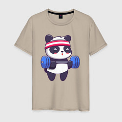 Мужская футболка Панда в качалке