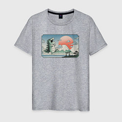 Мужская футболка Монстр горы Фудзи