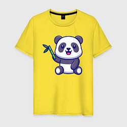 Мужская футболка Панда и бамбук