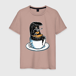 Мужская футболка Кофейный серфер
