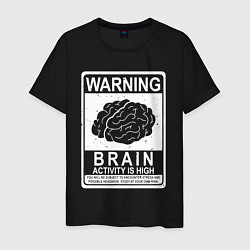 Мужская футболка Warning - high brain activity