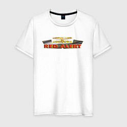 Футболка хлопковая мужская Command & Conquer: Red Alert logo, цвет: белый