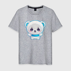 Мужская футболка Белый полярный медвежонок